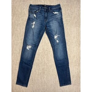 Hollister Mens Dark Blue Skinny Jeans Advanced Stretch Size 31 Length 32